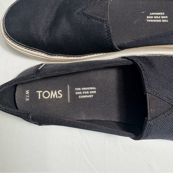 Toms‎ Women's Parker Slip On Sneaker Shoe Texture Fabric Black Size 7.5 - Picture 11 of 11